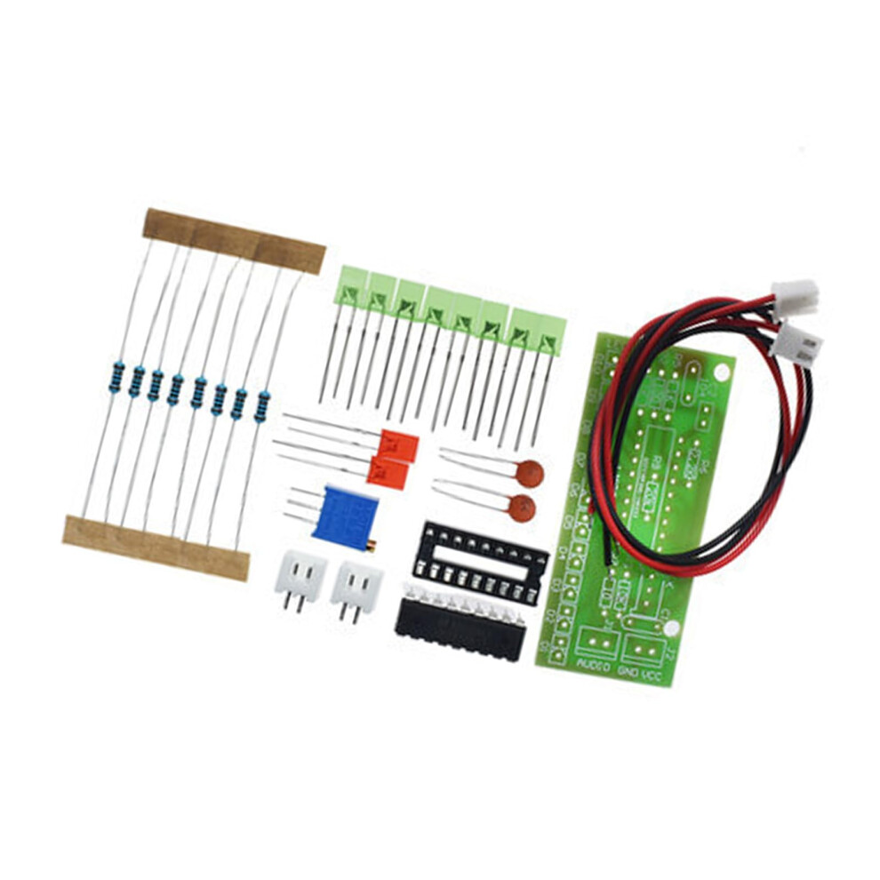 Diyer Electronics Set 10 Led Sound Spectrum Analyzers Lm3915 For Levels Easy Soldering & Assembly Equipment Tester 9105992152858