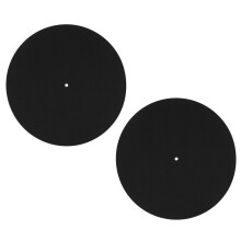 Turntable Felt Mat Set of 2 - 12" Non-Slip Anti-Static for Vinyl