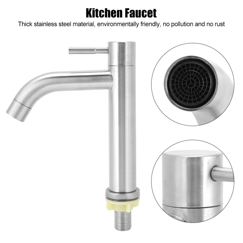 Undercounter Cold Water Faucet Stainless Steel G1/2In Male Thread Tap 7901362473279