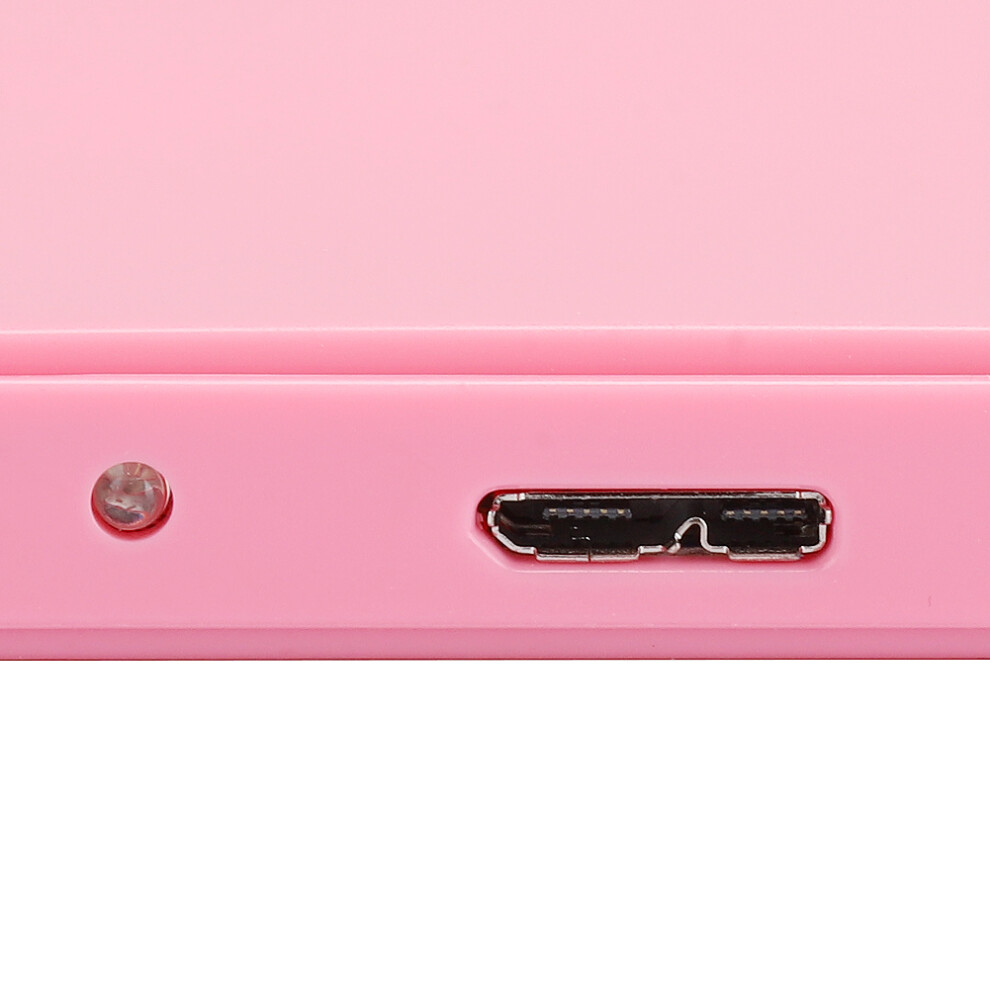 2.5In External Hdd Case Abs 5Gbps Transfer Usb3.0 For Hard Drive Pink 3271362471693