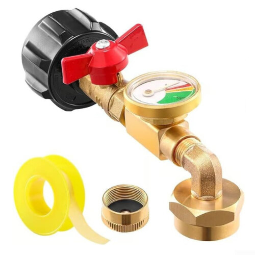Easy Control Valve Brass Propane Refill Adapter Designed for Quick Connections and Use