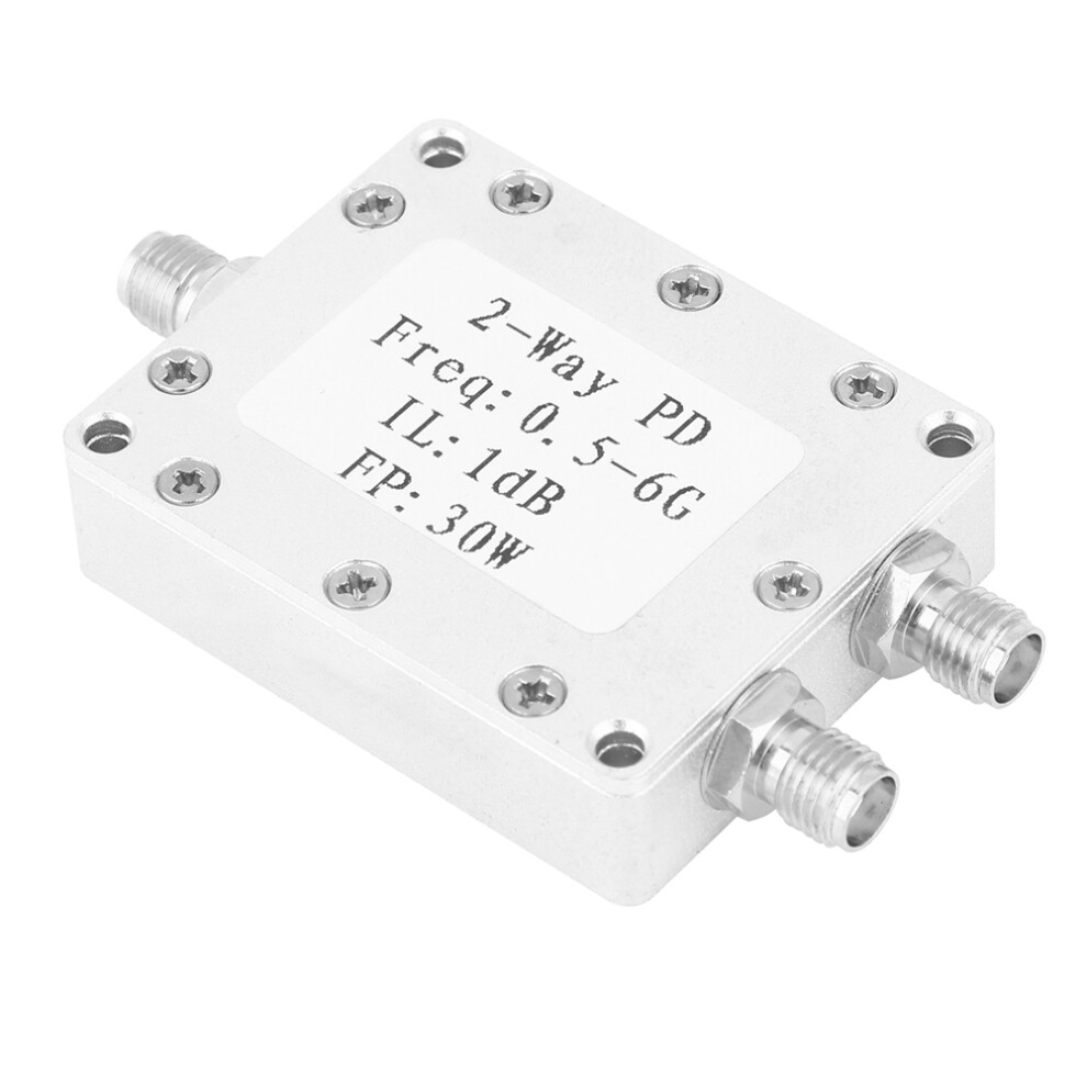 2-Way Rf Power Divider 0.5-6Ghz 30W Signal Splitter Durable Metal Construction 7901362473934