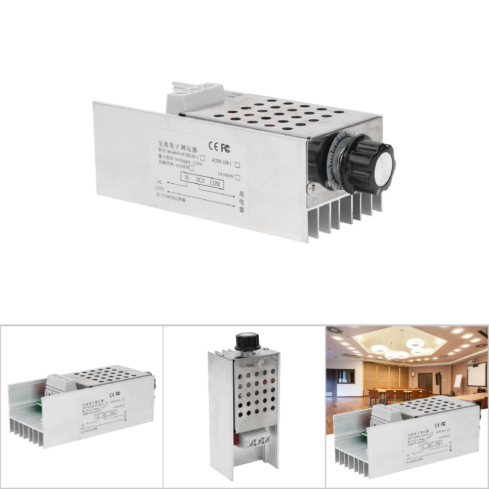 10000W Scr Voltage Regulator Speed Dimmer Thermostat Ac Controller 5041362474707