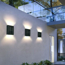 Solar Wall Light Outdoor Waterproof 2Pcs, 600mAh, 100x75x30mm