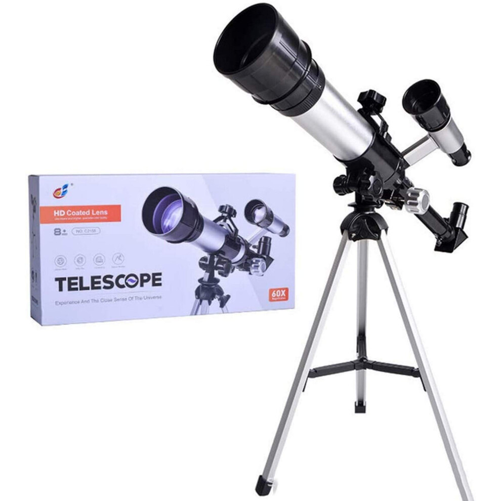 Telescope For Kids Beginners Adults,50Mm Aperture 360Mm Az Mount Astronomical Refracting Telescope,With Tripod & 5X24 Fi 9339159301067