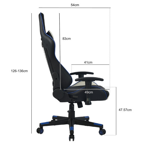 RG-Max Gaming Racing Recliner Chair - Blue 2