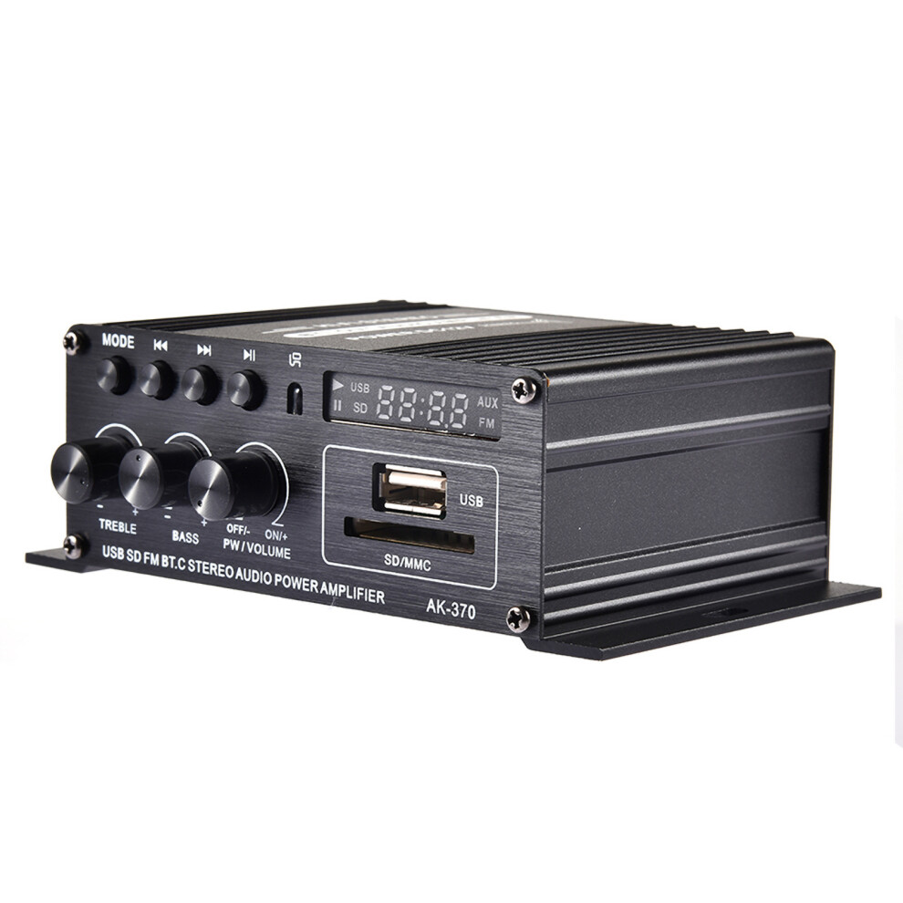 Dc12v Mini Hifi Car Amplifier Ak170 & Ak370 With Remote 20W Black 9491362476083
