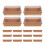 100Pcs Portable Khaki Paper Dessert Boxes with Clear Lid 11