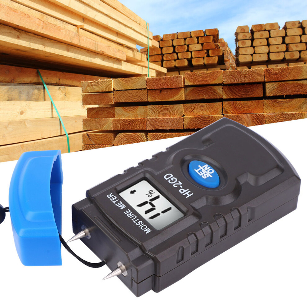 Portable Digital Wood Moisture & Temperature Meter High Accuracy & Easy To Read 8401362476632
