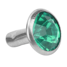 Acryl-Diamant-Ohrringe 8 mm Bulk Clips mit silberner Kante in mehreren Farben