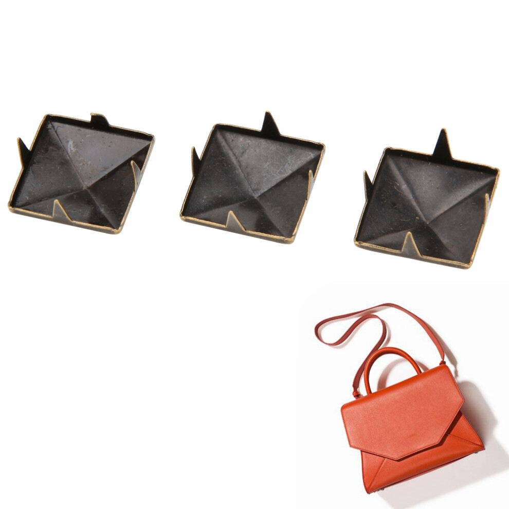 Punk Rivets 100Pcs Square Pyramid Metal Studs 12Mm Claw For Clothes Shoes Bag 6921362477214
