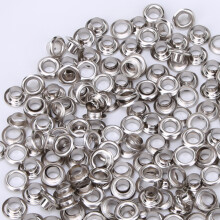 Durable 5mm Brass Eyelets for Belts Bags & Shoes - 100pcs Silver