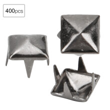 Lederbeutel & Schuh DIY Nieten 400 Stück Pistolenfarbe 4mm-7mm quadratische Spike-Studs