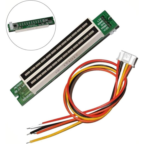 Mini Dual 12bit LED Music Level Indicator Module with Adjustable Light Speed for Accurate and Responsive VU Meter Display (A) 1