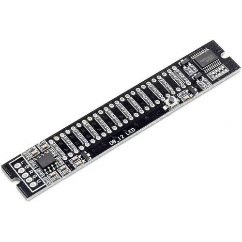 Mini Dual 12bit LED Music Level Indicator Module with Adjustable Light Speed for Accurate and Responsive VU Meter Display (A) 2