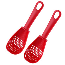 Kochlöffel, 6-in-1-Design zum Reiben, Kartoffelstampfer, Abschöpfen und Eigelbtrennen, platzsparendes, flexibles Design, hitzebeständiges,