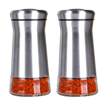 Salz- und Pfefferstreuer aus Glas mit lebenslanger Garantie, leicht nachfüllbar und dicht verschlossen, elegantes Design für den Küchentisch im