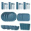 Ολοκληρωμένο σετ σερβίτσιων με σκεύη, ελαφρύ και ανθεκτικό, 36 τεμάχια σερβίτσιο 1