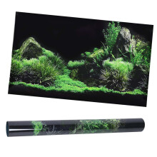 PVC Aquarium Sticker 76x46cm: Easy Adhesion Vivid Water Grass Design