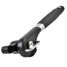 Dosenöffner mit glatter Kante, ergonomischer Softgriff für arthritische Bedienung, öffnet alle Dosen mühelos, rostfreier Edelstahl in