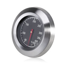 Grillthermometer für das Kochen im Freien, Edelstahl-Hochtemperaturanzeige mit präzisen Messwerten, einfach zu installierendes
