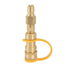 Brass Propane Adapter Quick Connector Fitting for Use Pressure Propane Full Flowing Converter for BBQ BBQ Hose