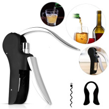 Set di accessori per il vino, design elegante con principio a leva ergonomico per una facile rimozione del tappo, vite rivestita per garantire uno