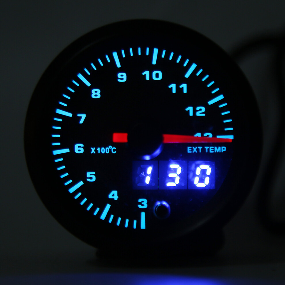 52Mm/2.0In Auto Exhaust Temp Gauge Digital Display Abs Black 4311362478120