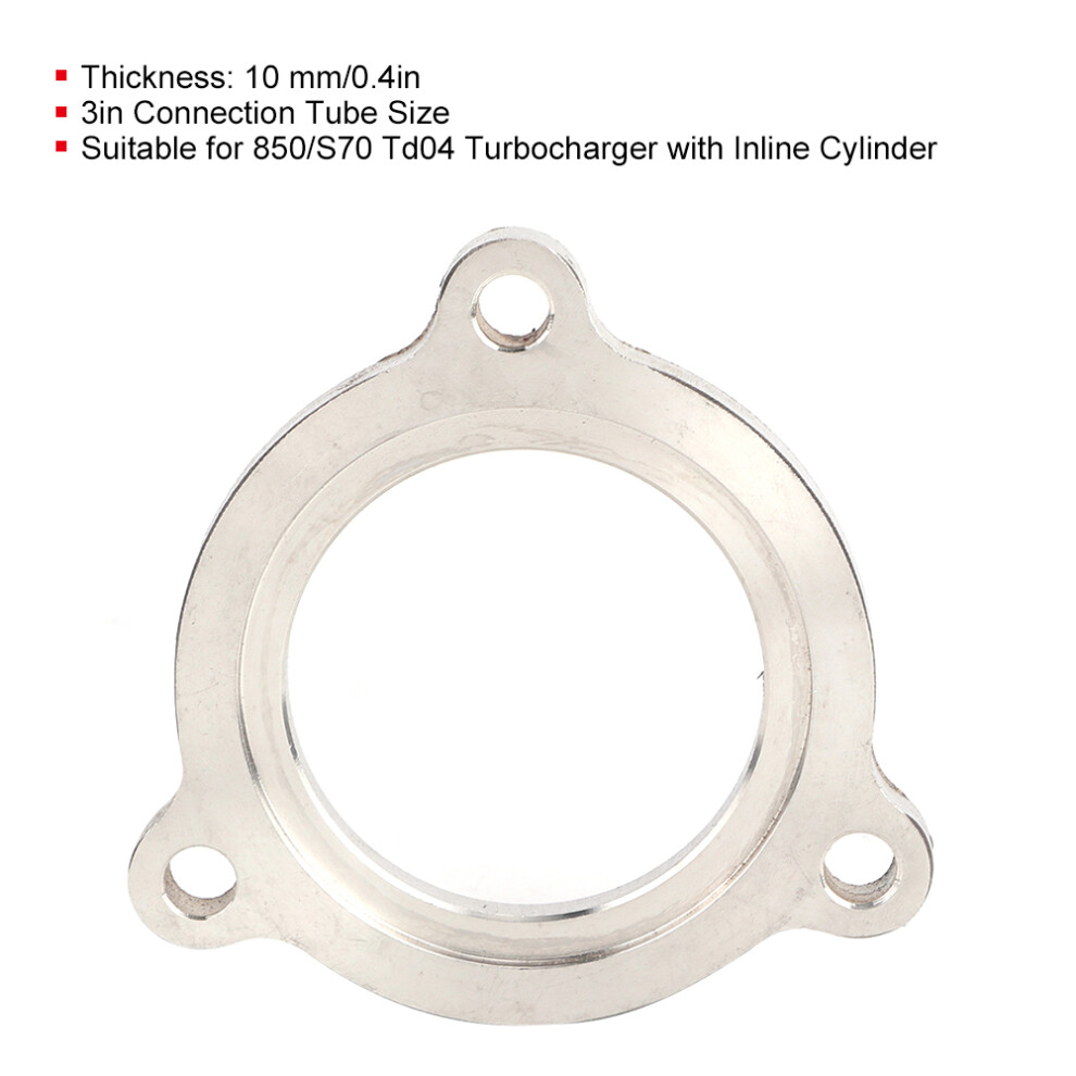 3In Steel Discharge Downpipe Flange For 850/S70 Td04 Turbocharger 9311362478910