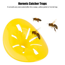 10 Stück Plastik Wespentrichter Fangbehälter Bienenhaltung Werkzeug, Gelb, 7,5x6x3cm