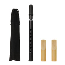 Schwarzes Pocket Mini-Saxophon – Tragbares Holzinstrument mit Tasche