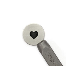 ImpressArt - Solid Heart Design metalen stempel voor doe-het-zelf sieraden maken en cadeaus voor dierbaren (6 mm)