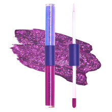 UNICORN SNOT Quiet Riot Glitter Lip Duo | 2-i-1 s?t: mat l?bestift & plastikfri glitter | Julegave Holiday Stocking Stuffer Jule Makeup | 0,15 oz