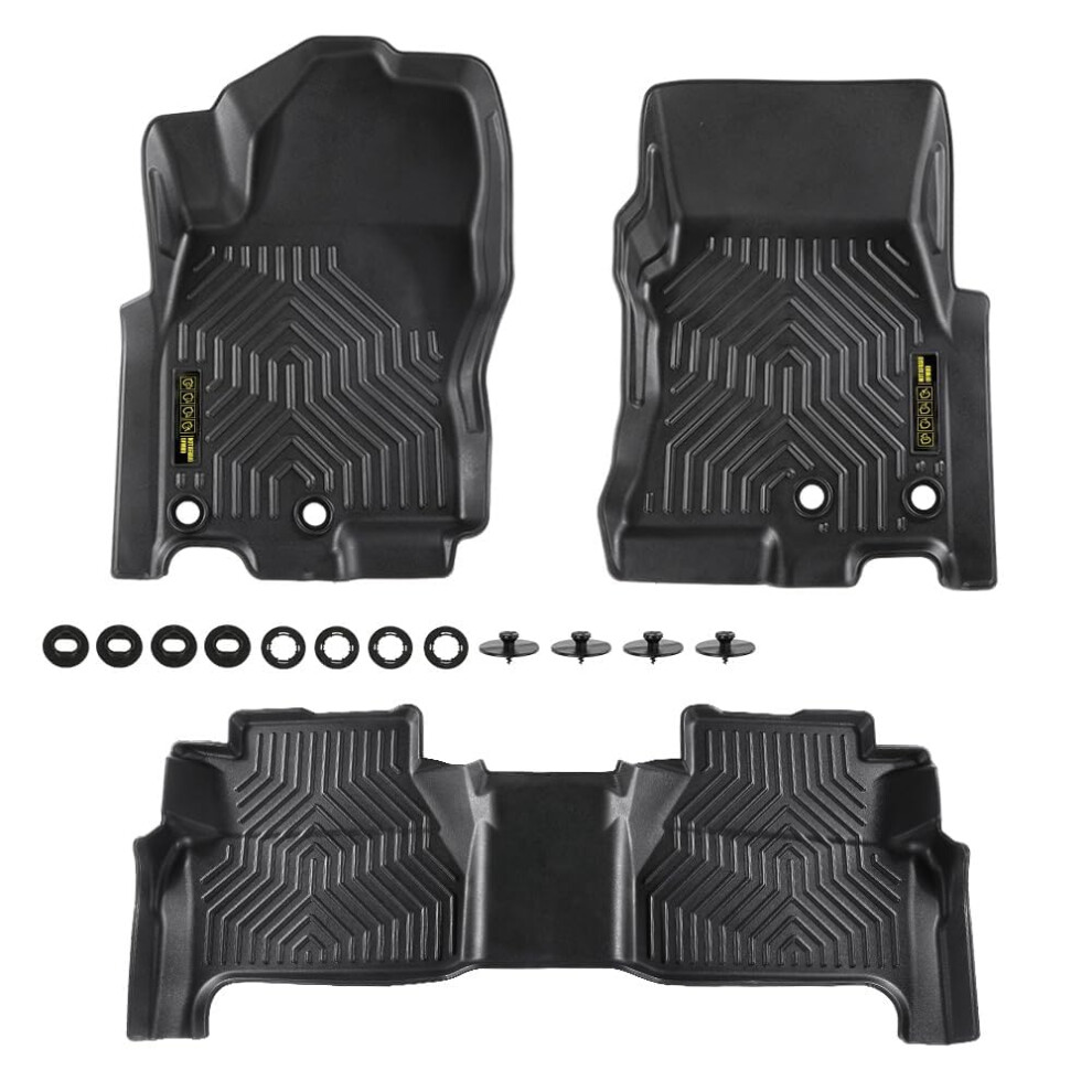 Floor Mats Compatible With Nissan Frontier 2022-2025 (Only Fit 2Nd Row With Under-Seat Storage Not Fit King Cab) Tpe Full Cover Car Floor Mats All 674053855384
