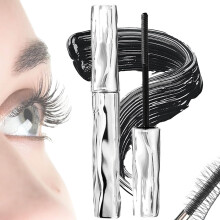 Mascara con bacchetta di ferro 3D Arricciacapelli per ciglia Mascara in metallo con bacchetta Mascara con tubicino Impermeabile Allungamento a pr