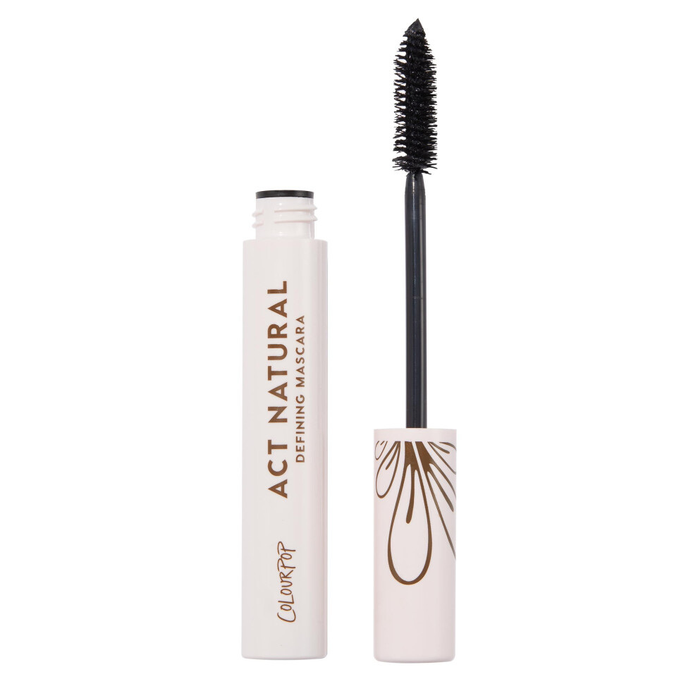 Colourpop Black Act Natural Defining Mascara - Clump-Free Mascara To Lift Lengthen & Define Lashes - Made With A Soft Flexible Brush - (0.3 Oz