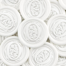 100 pices autocollants de sceau de cire blanche faits la main sceaux d'enveloppe autocollants de cire de lettre auto-adhsifs pour les invitat