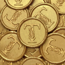 100Pcs Gold Wax Seal Stickers Handmade Vintage Botanical Leaves Adhesive Letter Wax Stickers for Wedding Party Invitations Envelope Gift Wrap Chri