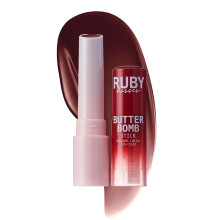 Ruby Kisses Butter Bomb Balsamo per labbra Lucidalabbra colorato ad alta brillantezza Rossetto fondente ultra idratante con burro di karit? per u