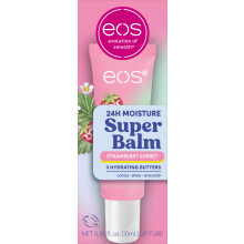 eos 24H Moisture Super Balm - Maschera per labbra al sorbetto alla fragola Trattamento per labbra diurno o notturno realizzato per pelli sensibil