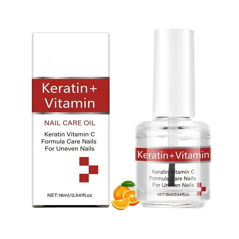 Soelegant Keratin + Vitamins C Nail & Cuticle Oil Keratin Protein Nail Moisturizes And Strengthening Care Impove Cracked Nails & Rigid Cuticles Deep Moistur