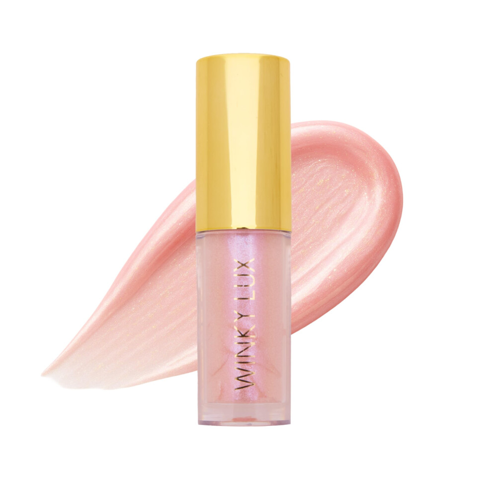 Winky Lux Birthday Cake Barely There Sheer Tinted Lip Oil - Hydrating Shimmery Gloss Non-Sticky Long-Lasting Balm With Jojoba Oil & Vanilla Scent