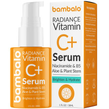 Bambalo Vitamin C Serum - Radiance Brightening Face Serum With Niacinamide Retinol Hyaluronic Acid Aloe B5 & Botanical Extracts - 1 FL OZ / 30ML