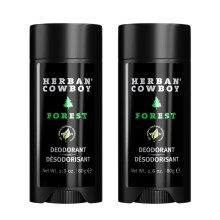 Herban Cowboy Forest mit Aloe angereichertes Deodorant mit einem Hauch von Zedernmandarine und schwarzem Pfeffer (2,8 oz) (2er Pack Forest)