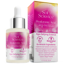 All In One Hyaluronic Acid Face Serum - Ultra Hydrating Anti Aging Serum with Vitamin C Marine Collagen & Niacinamide for Brightening & Firm Smooth