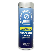 Chew Brush Smile Micro Dentifricio Idrossiapatite Compresse 120 Conteggi Menta Piperita