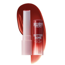 Ruby Kisses Butter Bomb Balsamo per labbra Lucidalabbra colorato ad alta brillantezza Rossetto fondente ultra idratante con burro di karit? per u
