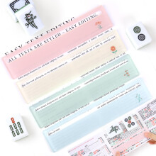 czzwak 4PC Mahjong krtya vonalkereso cskok - Fnyes akril stratgiai eszkz kezdoknek | Utazsi Partik Jtkestek | Rules Helper & Accessories Set