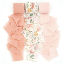 Fringe Chiffon Ribbon Rolls 1,5 in X 6 jaards 18 yds Yhteens hkutsuille Morsiuskimput Lahjapaketointi Kukka-asetelmat Askartelu (pehme nude syv
