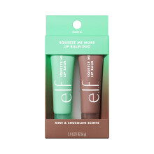 elfo. Squeeze Me More Lip Balm Balsamo idratante duo per una sfumatura di colore trasparente A base di acido ialuronico Menta e cioccolato vegani